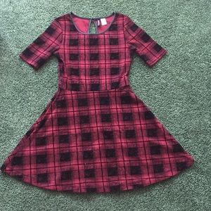 Flannel patterned dress